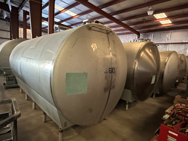 Used 6,000 gallon Cherry Burrell stainless tank